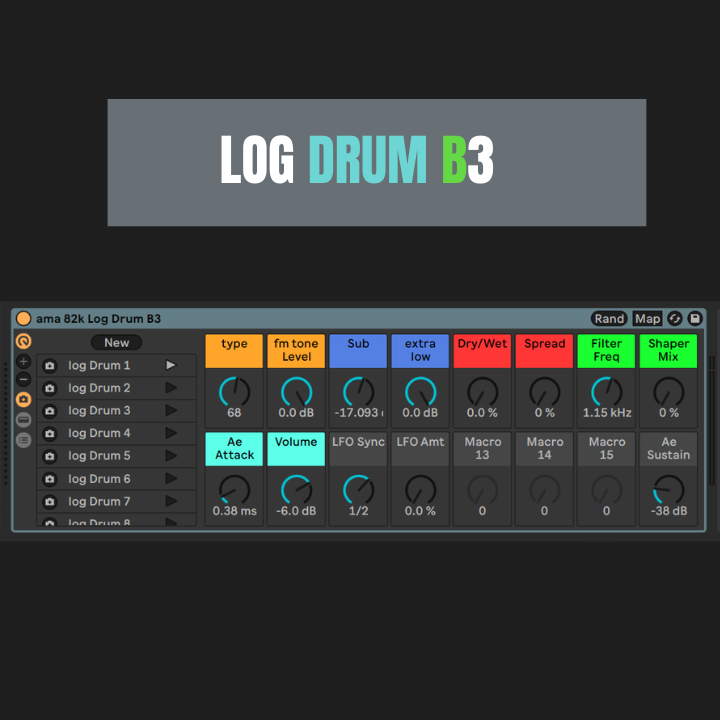 5 Log Drum instrument Racks