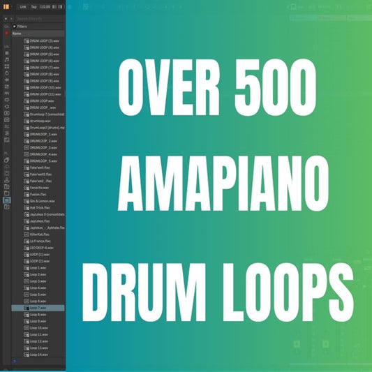 Over 500 Amapiano  Drum loops