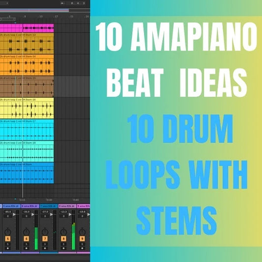10 Amapiano Song Ideas Drum loops with stems
